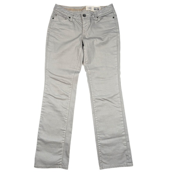 Converse Jeans One Star Straight Fit Waxed‎ Grey Wash Denim Jeans Women's Size 6 - Picture 1 of 7